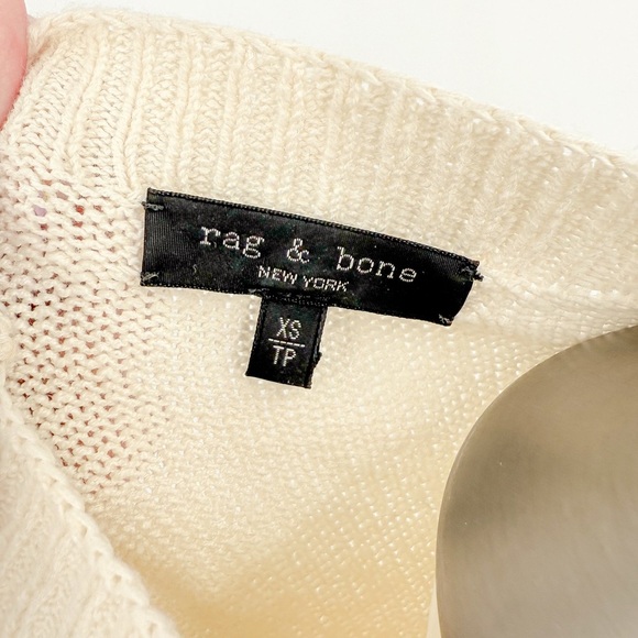 rag & bone Ivory Short Sleeve Sweater - Picture 2 of 3
